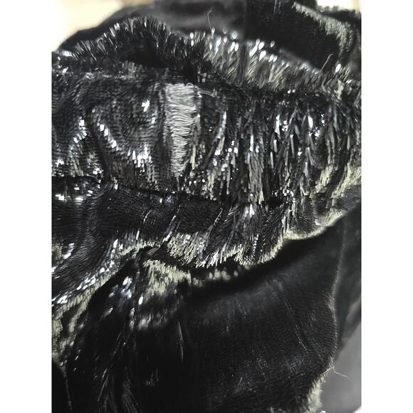 Mes Demoiselles Paris Glad Velvet Silk Blend Trousers Pants Black 40 Shiny Party - Picture 15 of 15